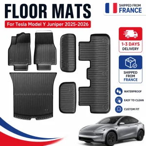 Tapis de sol de voiture VASTZ pour Tesla Model Y Juniper 2025 2026, tapis de coffre TPE allongés et élargis, antidérapants, pour protection du coffre